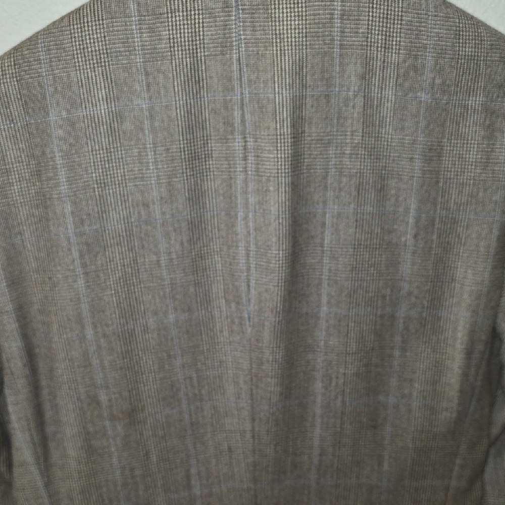 Stafford Signature 100% Wool Brown & Blue Plaid Suit 40R jacket 34×32 Pants - Picture 4 of 12